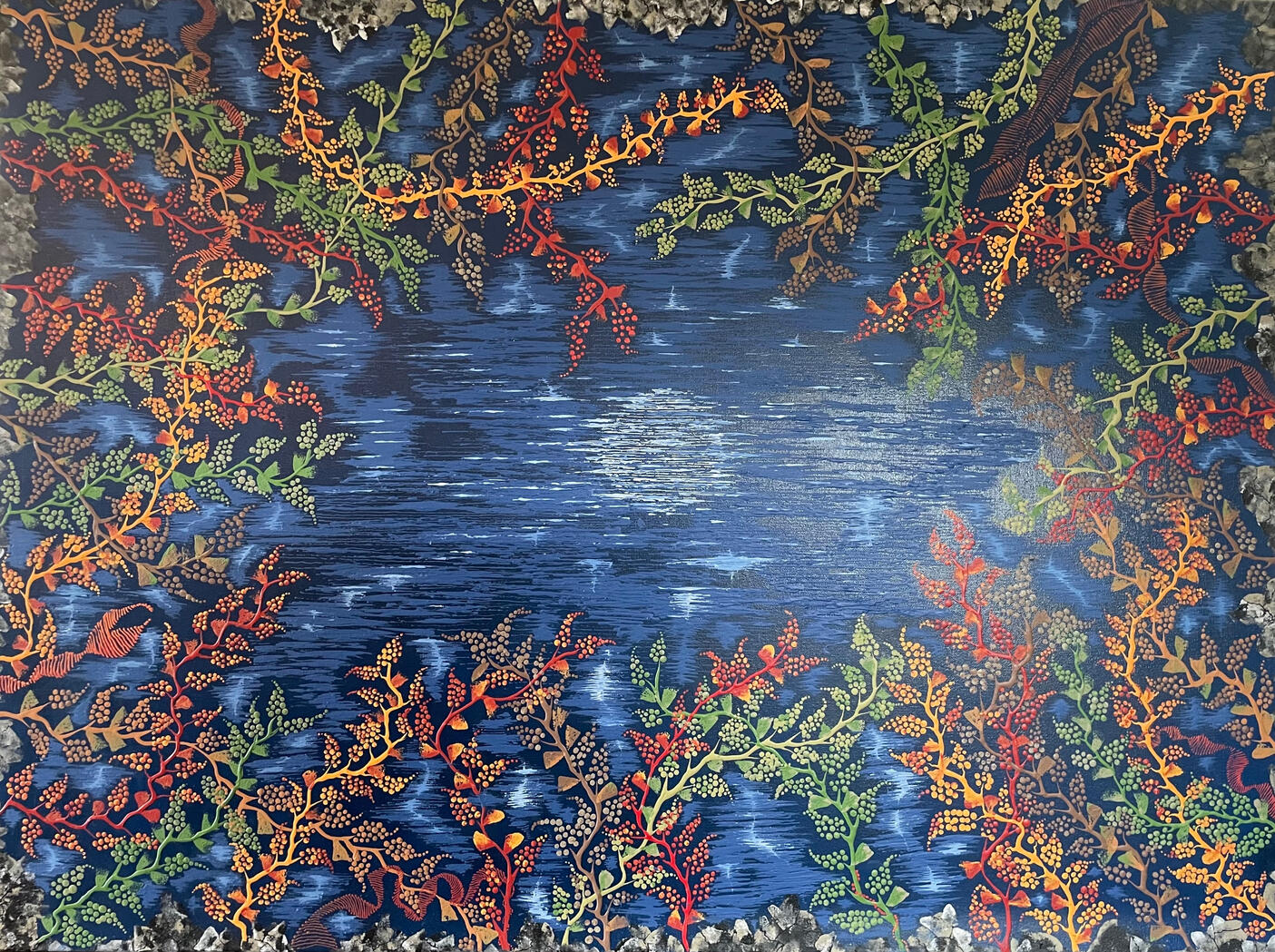 Rockpool Reflections Acrylic on Canvas (SOLD )