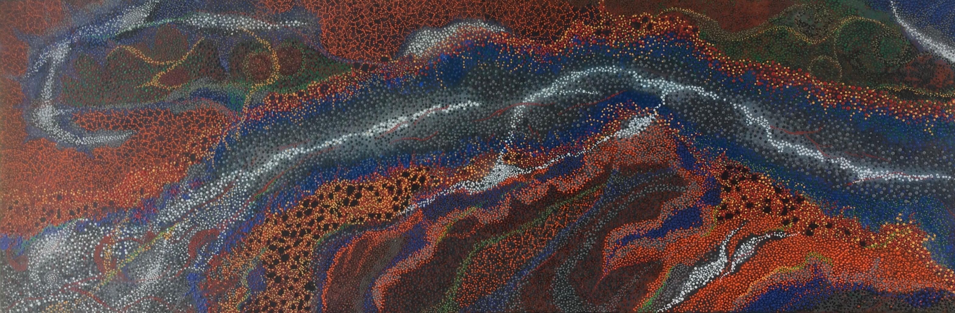 Night Sky Acrylic on Canvas 51x152 $800.